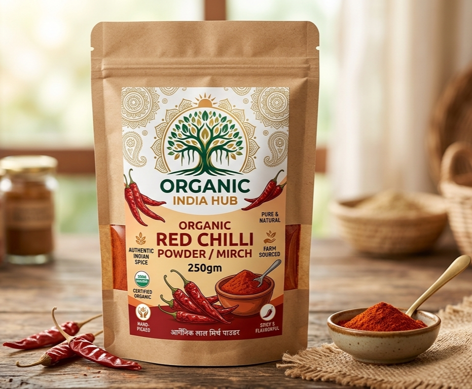 Organic Red Chilli Powder / Mirch (250gm)